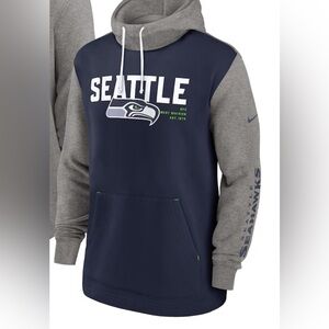 Men's NFL Nike Navy Seattle Seahawks  Pullover Hoodie (Medium)